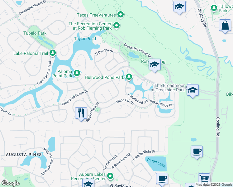 map of restaurants, bars, coffee shops, grocery stores, and more near 159 South Arrow Canyon Circle in Spring
