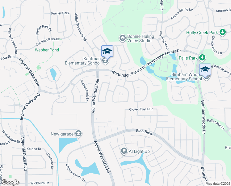map of restaurants, bars, coffee shops, grocery stores, and more near 31007 Sundance Woods Court in Spring