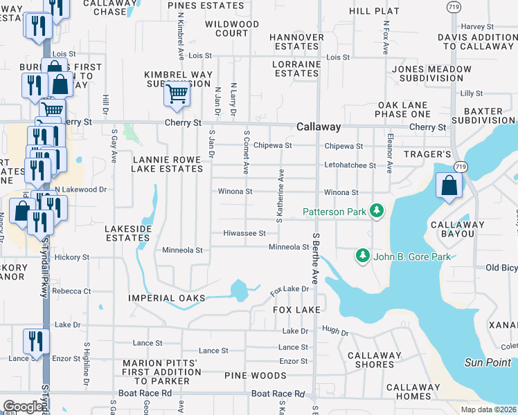 map of restaurants, bars, coffee shops, grocery stores, and more near 6518 Lenawee St in Panama City