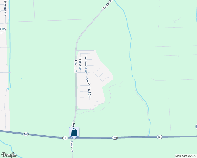 map of restaurants, bars, coffee shops, grocery stores, and more near 6850 Forest Trail Circle in Beaumont