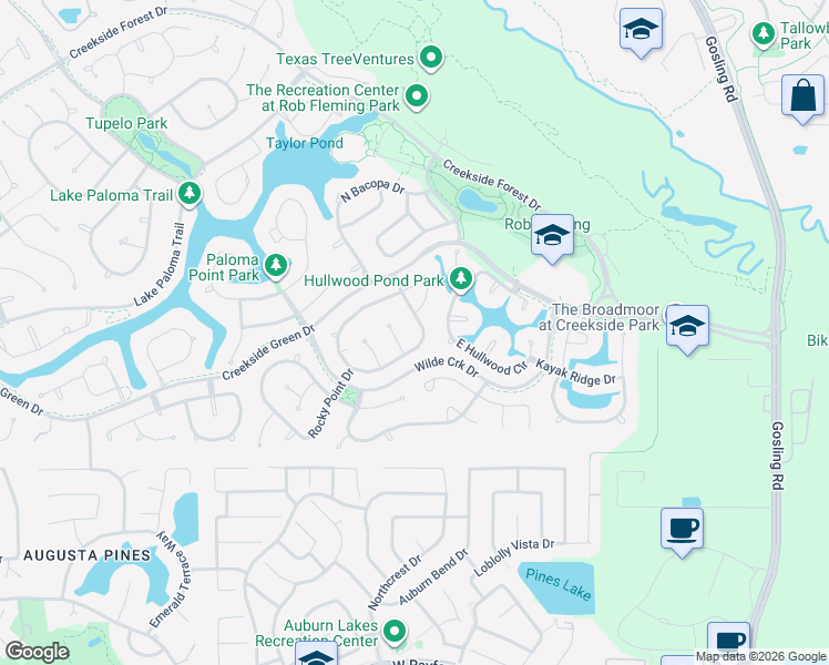 map of restaurants, bars, coffee shops, grocery stores, and more near 159 South Arrow Canyon Circle in Spring