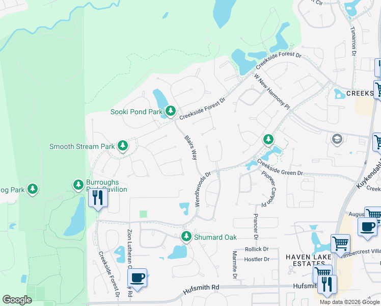 map of restaurants, bars, coffee shops, grocery stores, and more near 27 Blairs Way in Tomball