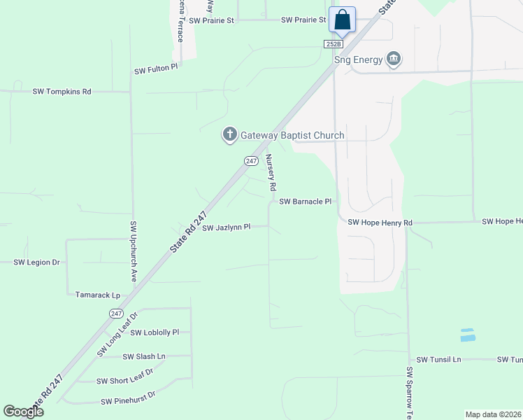 map of restaurants, bars, coffee shops, grocery stores, and more near 352 Nursery Road in Lake City