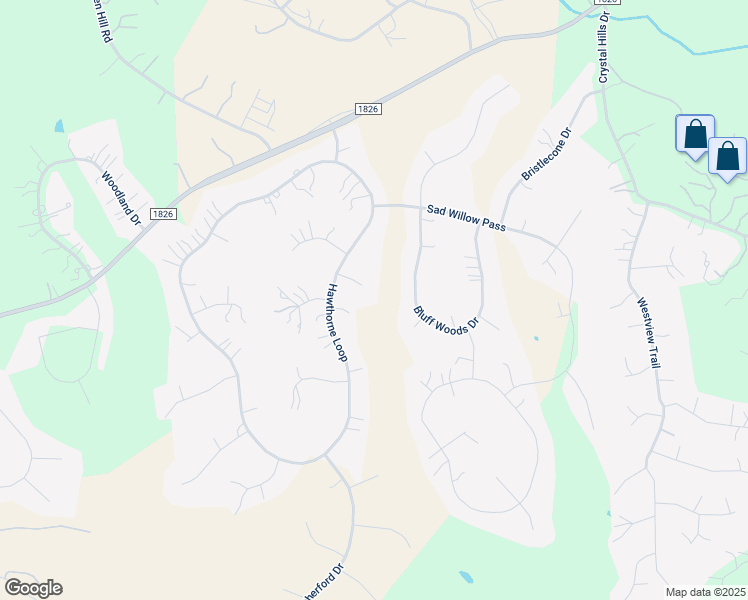 map of restaurants, bars, coffee shops, grocery stores, and more near 178 Low Limb Cove in Driftwood