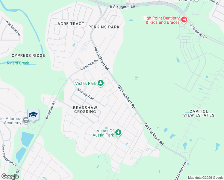map of restaurants, bars, coffee shops, grocery stores, and more near 10109 Crescendo Lane in Austin