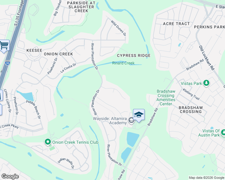 map of restaurants, bars, coffee shops, grocery stores, and more near 4801 Interlachen Lane in Austin