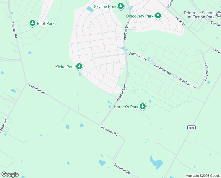 map of restaurants, bars, coffee shops, grocery stores, and more near 8413 Hubble Walk in Austin