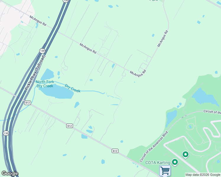 map of restaurants, bars, coffee shops, grocery stores, and more near 12003 McAngus Road in Travis County
