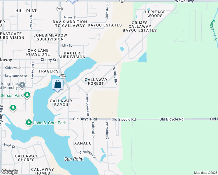 map of restaurants, bars, coffee shops, grocery stores, and more near 124 Kristine Boulevard in Panama City