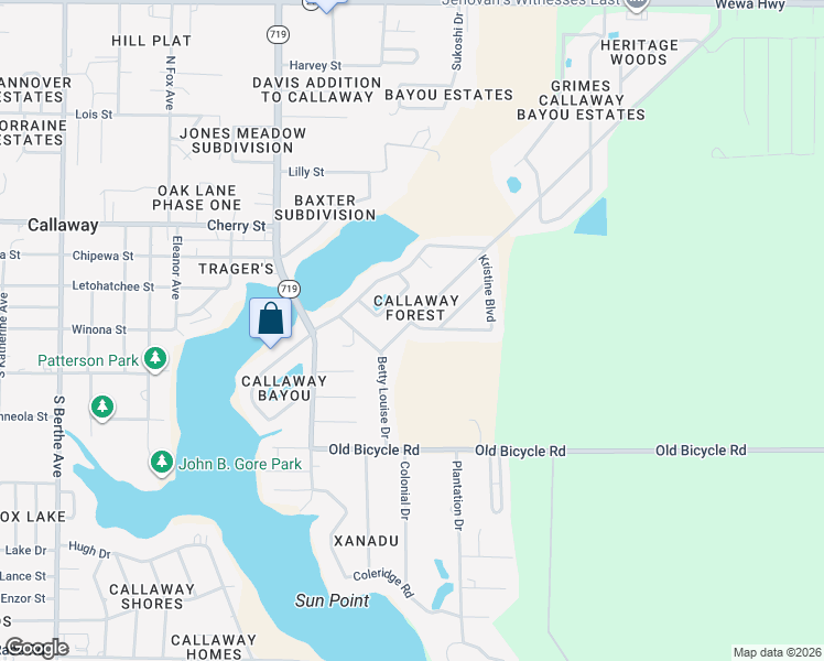 map of restaurants, bars, coffee shops, grocery stores, and more near 7752 Betty Louise Drive in Panama City