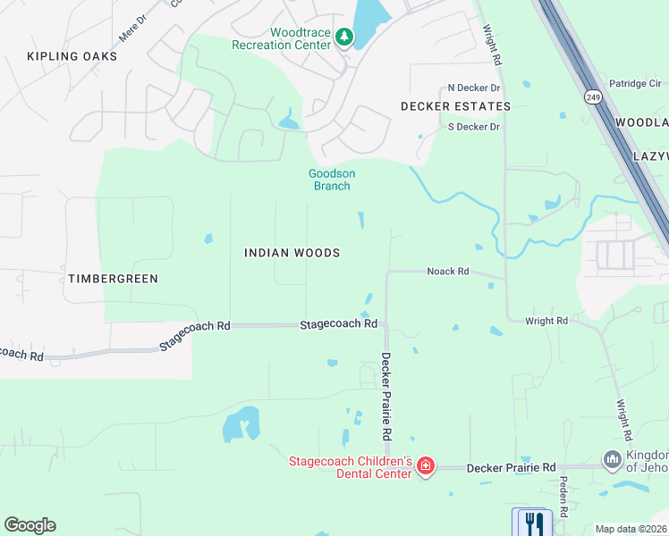 map of restaurants, bars, coffee shops, grocery stores, and more near 33514 Geronimo Street in Magnolia