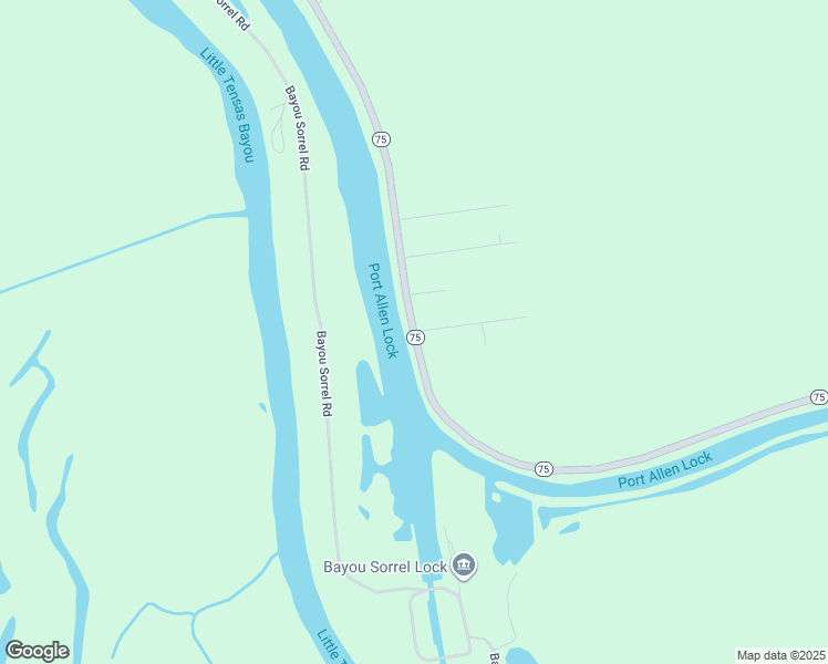 map of restaurants, bars, coffee shops, grocery stores, and more near 34682 Louisiana 75 in Plaquemine