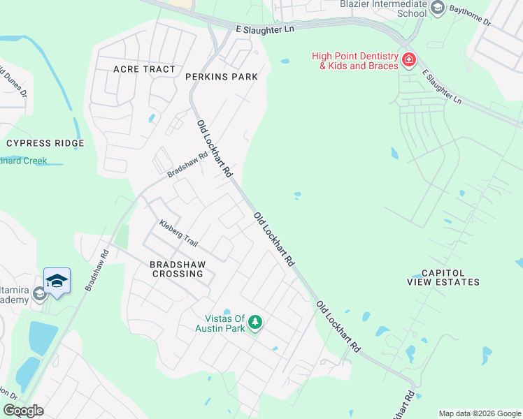 map of restaurants, bars, coffee shops, grocery stores, and more near 10083-10115 Old Lockhart Highway in Austin