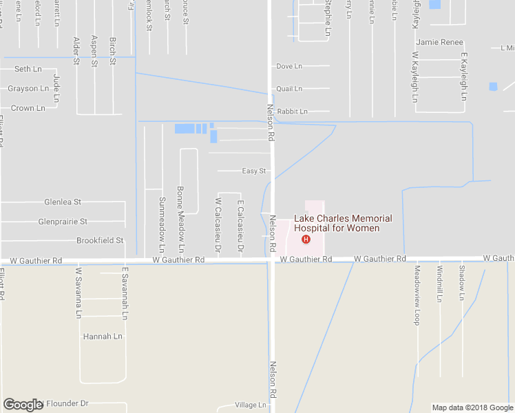 map of restaurants, bars, coffee shops, grocery stores, and more near 1809 McHugh Drive in Lake Charles