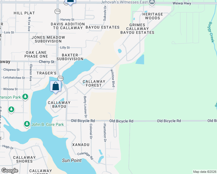 map of restaurants, bars, coffee shops, grocery stores, and more near 418 Tanya Pass in Panama City