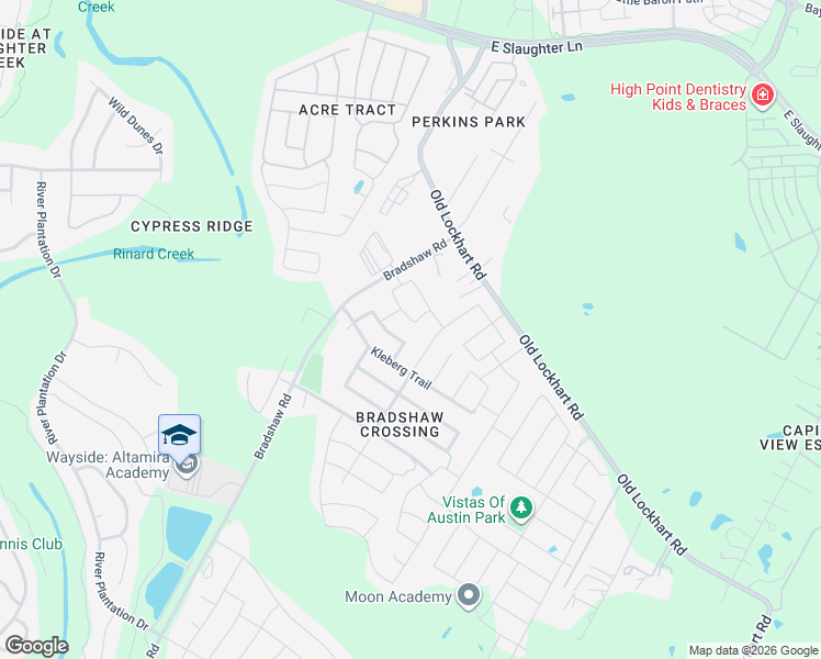 map of restaurants, bars, coffee shops, grocery stores, and more near 5717 Little Theater Bend in Austin