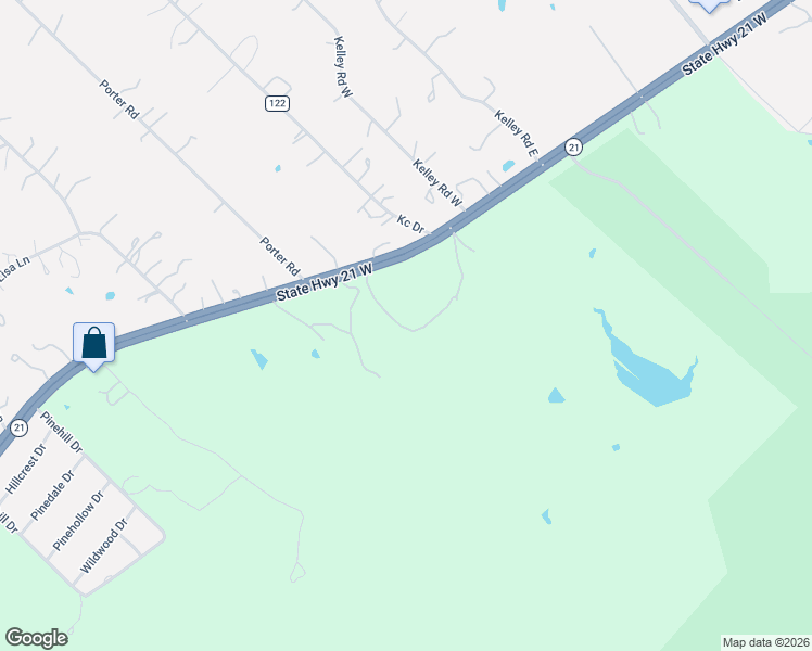 map of restaurants, bars, coffee shops, grocery stores, and more near 941 State Highway 21 West in Bastrop