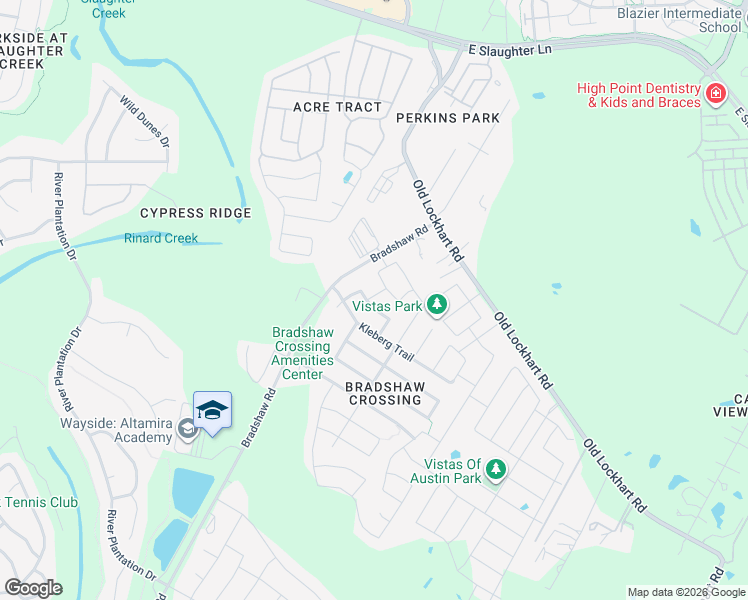 map of restaurants, bars, coffee shops, grocery stores, and more near 5600 Emma Thompson Way in Austin