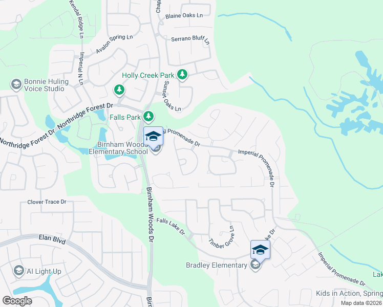 map of restaurants, bars, coffee shops, grocery stores, and more near 3747 Prelude Springs Lane in Spring