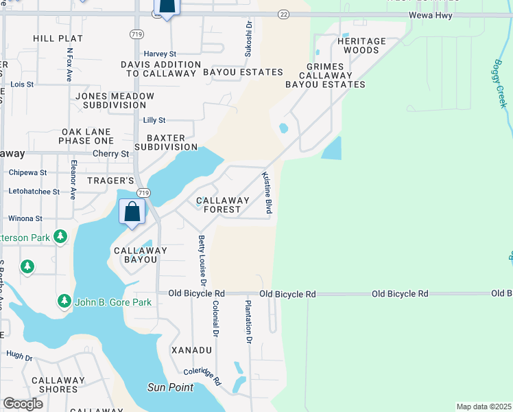 map of restaurants, bars, coffee shops, grocery stores, and more near 418 Tanya Pass in Panama City