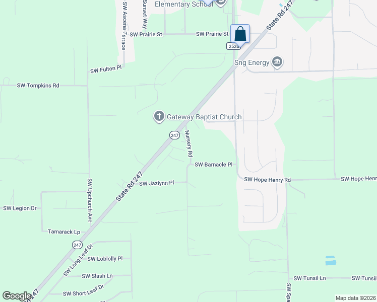 map of restaurants, bars, coffee shops, grocery stores, and more near 352 Nursery Road in Lake City