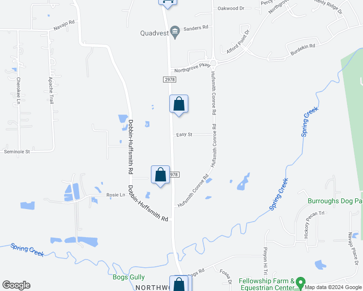 map of restaurants, bars, coffee shops, grocery stores, and more near 26424 Farm to Market Road 2978 in Magnolia