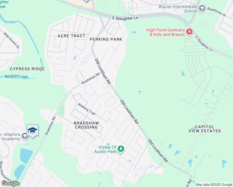 map of restaurants, bars, coffee shops, grocery stores, and more near 10083 Old Lockhart Road in Austin