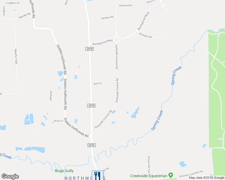 map of restaurants, bars, coffee shops, grocery stores, and more near 26403 Conroe Huffsmith Road in Magnolia