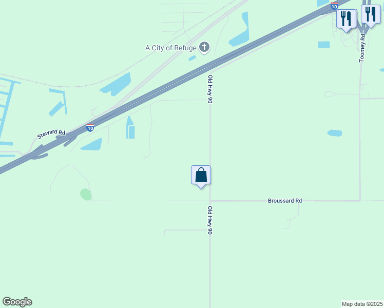 map of restaurants, bars, coffee shops, grocery stores, and more near 2480 Old Highway 90 in Vinton