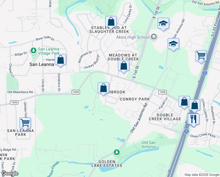 map of restaurants, bars, coffee shops, grocery stores, and more near 152 Grazing Horse Lane in Manchaca