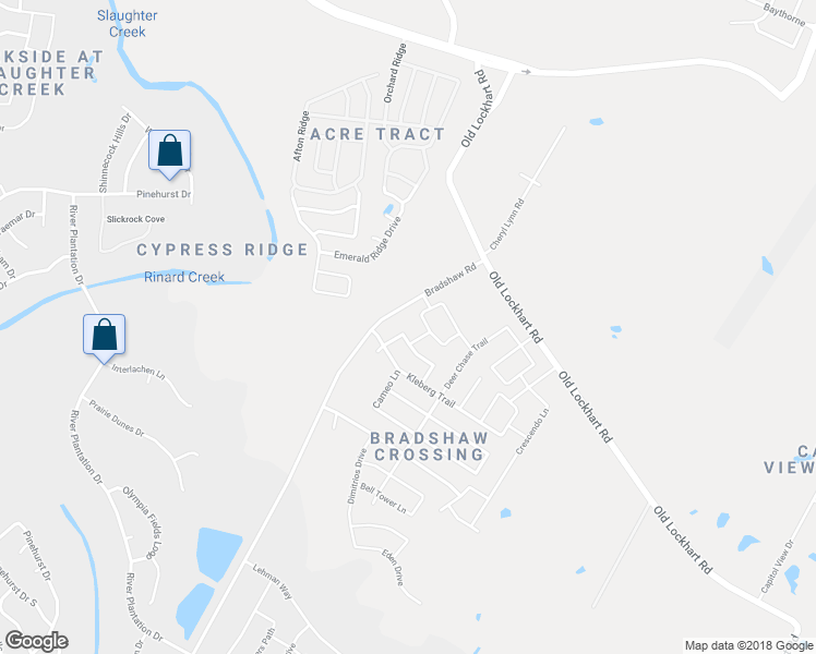 map of restaurants, bars, coffee shops, grocery stores, and more near 5508 Emma Thompson Way in Austin