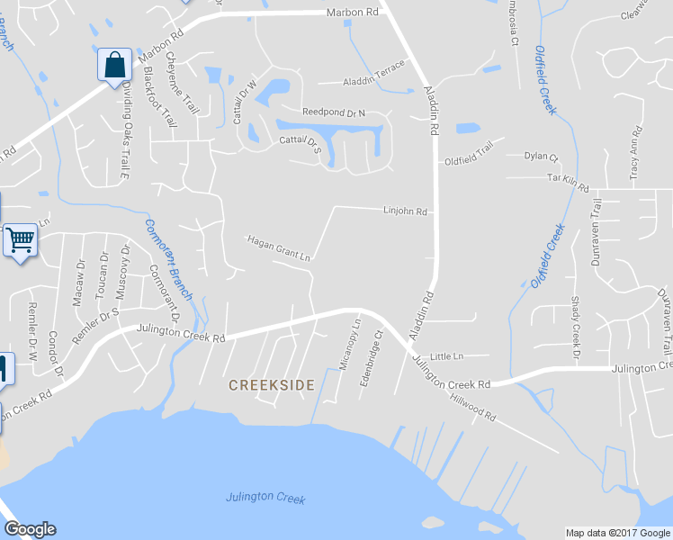 map of restaurants, bars, coffee shops, grocery stores, and more near 12568 Linjohn Road in Jacksonville