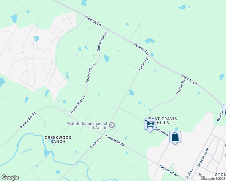 map of restaurants, bars, coffee shops, grocery stores, and more near 8000 Linden Road in Del Valle