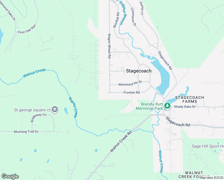 map of restaurants, bars, coffee shops, grocery stores, and more near 16107 Frontier Road in Stagecoach