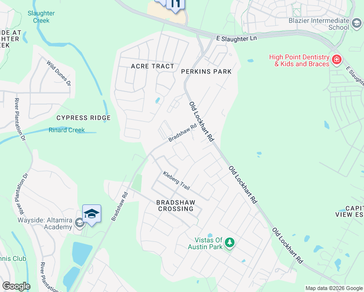 map of restaurants, bars, coffee shops, grocery stores, and more near 5609 Arbor Hill Lane in Austin