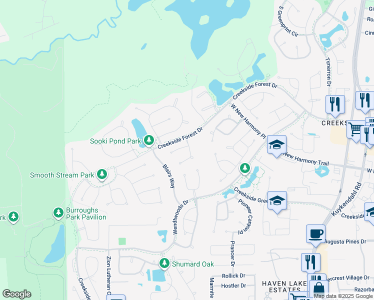 map of restaurants, bars, coffee shops, grocery stores, and more near 50 Jaden Oaks Place in Tomball