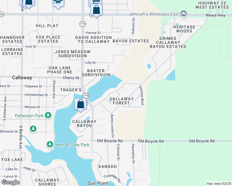 map of restaurants, bars, coffee shops, grocery stores, and more near 7581 Yellow Bluff Road in Panama City