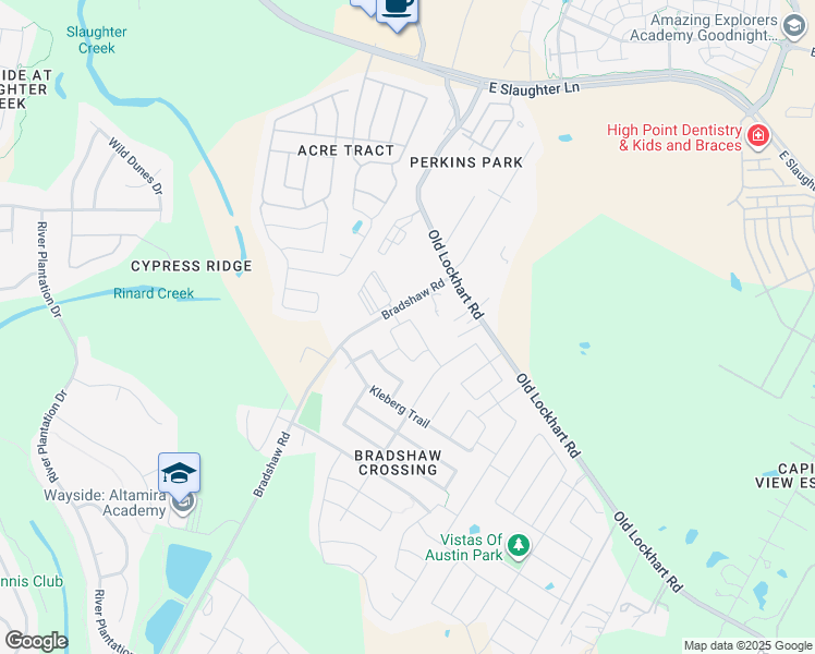 map of restaurants, bars, coffee shops, grocery stores, and more near 5605 Arbor Hill Lane in Austin