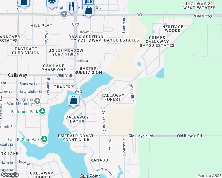 map of restaurants, bars, coffee shops, grocery stores, and more near 230 Collinfurst Square in Panama City