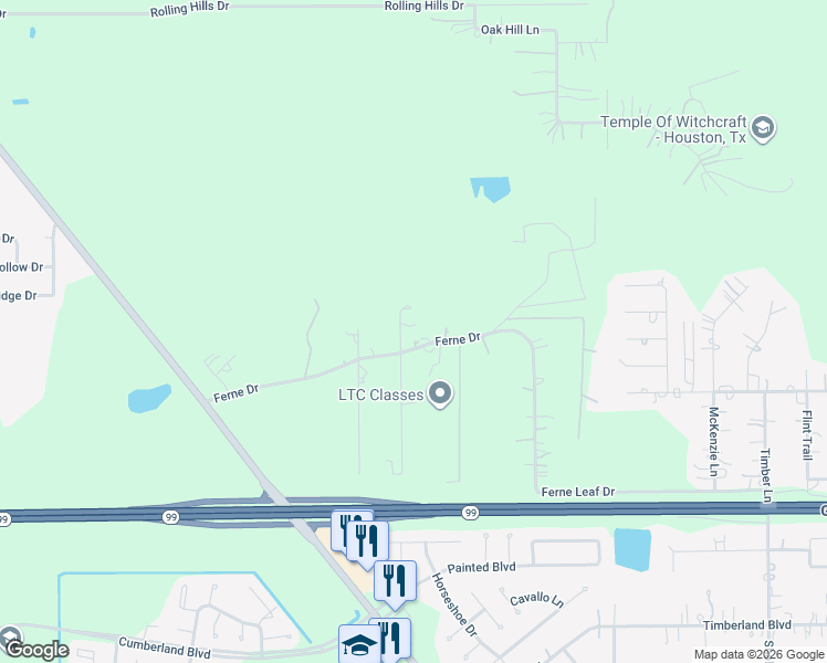 map of restaurants, bars, coffee shops, grocery stores, and more near 21055 Lyndall Lane in Porter