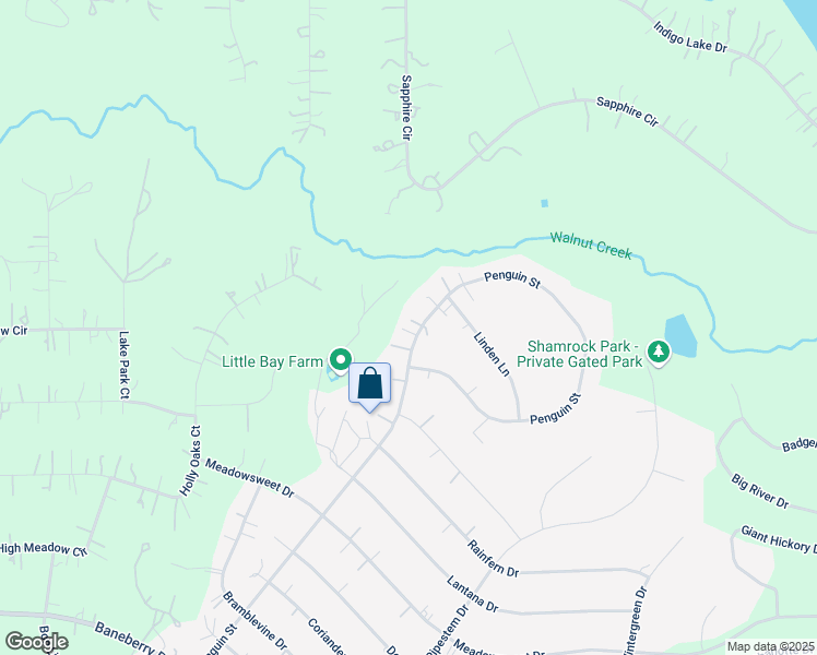 map of restaurants, bars, coffee shops, grocery stores, and more near 25319 Penguin Street in Magnolia