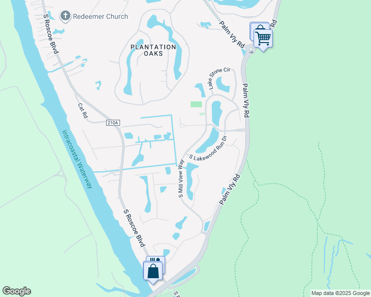 map of restaurants, bars, coffee shops, grocery stores, and more near 337 South Mill View Way in Ponte Vedra Beach