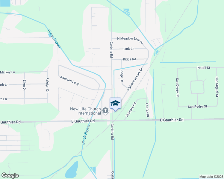 map of restaurants, bars, coffee shops, grocery stores, and more near 2999 Addison Loop in Lake Charles