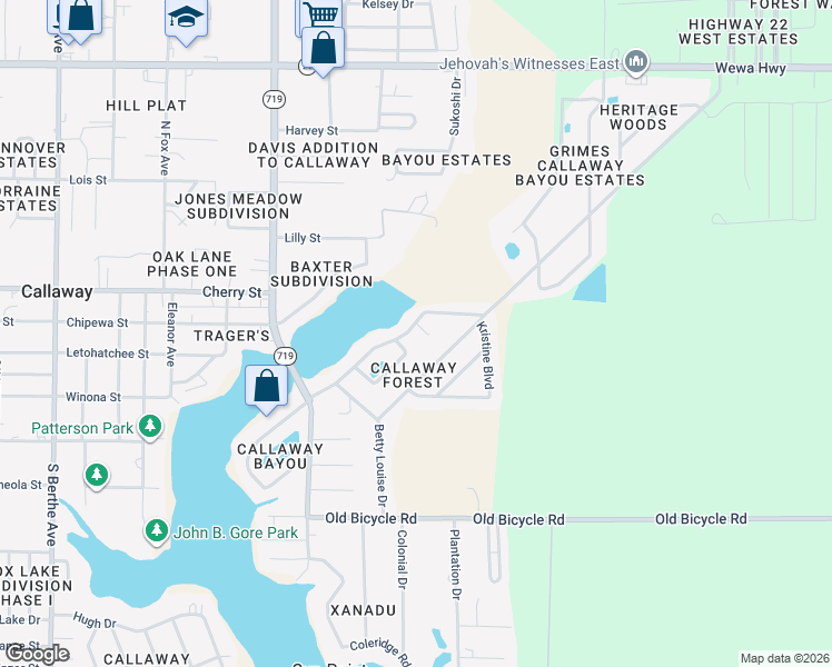 map of restaurants, bars, coffee shops, grocery stores, and more near 100 Charlesfax Court in Panama City
