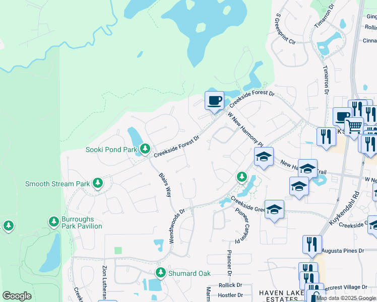 map of restaurants, bars, coffee shops, grocery stores, and more near 50 Jaden Oaks Place in Tomball