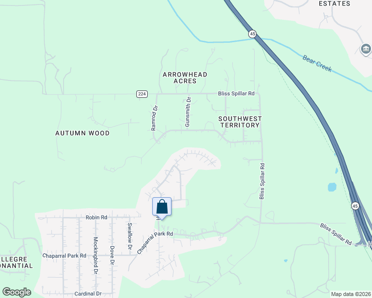 map of restaurants, bars, coffee shops, grocery stores, and more near 13500 Copper Hills Drive in Manchaca