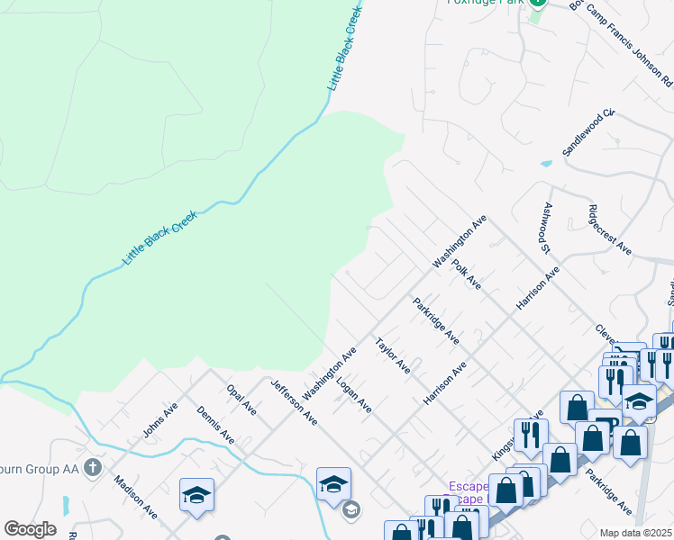 map of restaurants, bars, coffee shops, grocery stores, and more near 540 Turkey Avenue in Orange Park