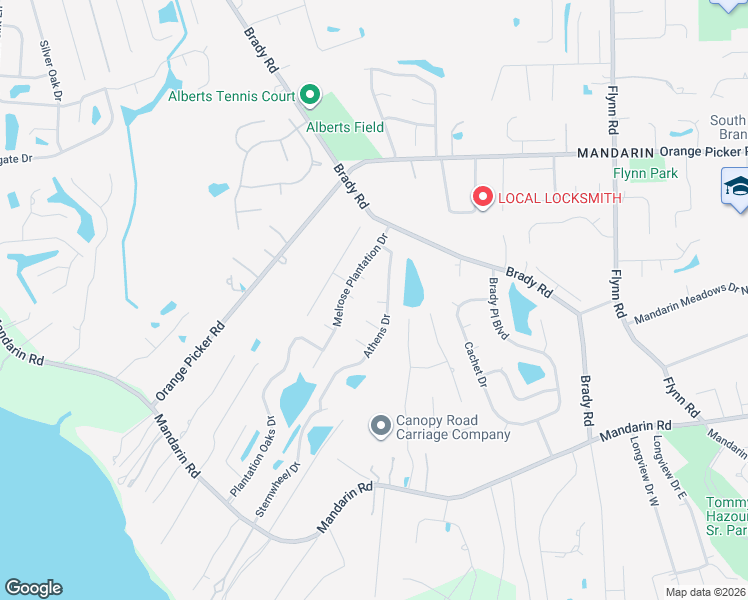 map of restaurants, bars, coffee shops, grocery stores, and more near 1913 Saint Marys Court in Jacksonville
