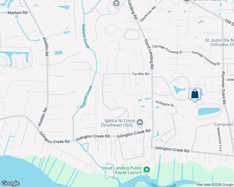 map of restaurants, bars, coffee shops, grocery stores, and more near 12463 Flemington Road in Jacksonville