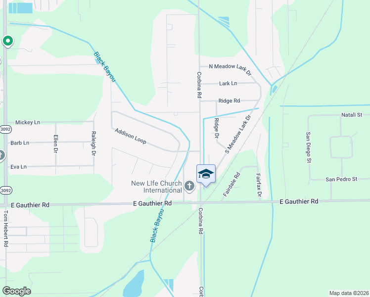 map of restaurants, bars, coffee shops, grocery stores, and more near 2983-2999 Addison Loop in Lake Charles